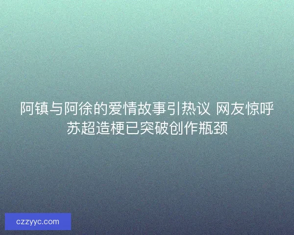 阿镇与阿徐的爱情故事引热议 网友惊呼苏超造梗已突破创作瓶颈